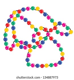 Colorful beaded necklace vector