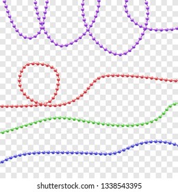 Colorful beads set. Vector illustration