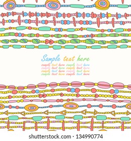 Colorful beads. Vector illustration