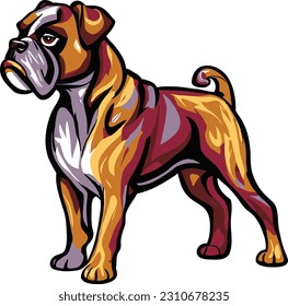 Colorful Beagle cute dog on pop art, Amazing Dog Illustration.