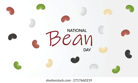 Colorful bean pattern artwork celebrating National Bean Day with modern minimal design