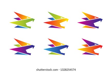 Colorful beast logo template vector symbol graphics