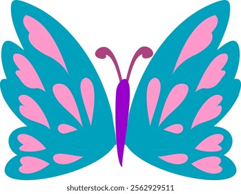 Colorful beautiful  butterfly  art vector
