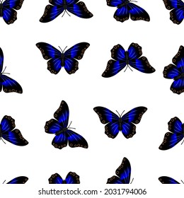colorful beautiful butterfly seamless pattern for wrapping paper, textile, background fill, vector illustration.