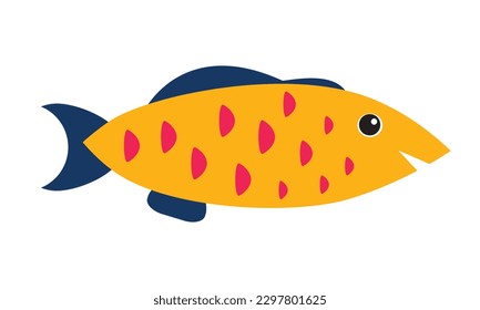 Colorful and  beautiful fish swimming in the water.