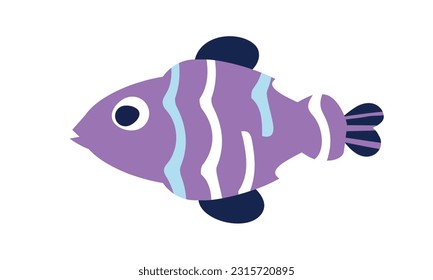 Colorful and beautiful fish swimming in the water.