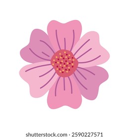 Colorful Beautiful Flat Pink Flower
