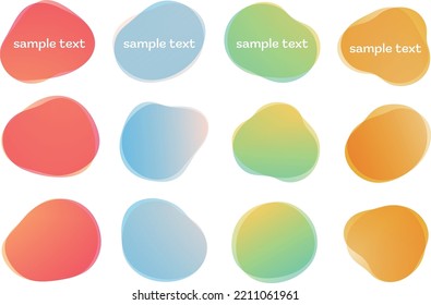 Colorful and beautiful gradient heading set