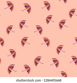 Colorful beautiful umbrellas. Seamless vector pattern of umbrellas.