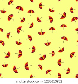 Colorful beautiful umbrellas. Seamless vector pattern of umbrellas.