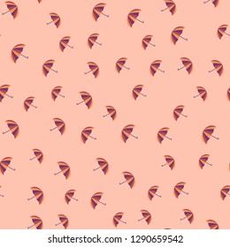 Colorful beautiful umbrellas. Seamless vector pattern of umbrellas.
