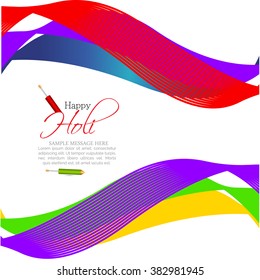 Colorful Beautiful vector illustration or flyer design for indian festival Holi 