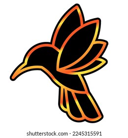 Colorful beauty of wonderful hummingbirds design for logo or commercial illustration 

