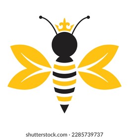 Colorful bee icon vector design. Flat insect icon