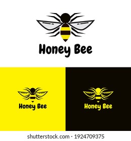colorful bee logo design. Simple logo design for brand identity.