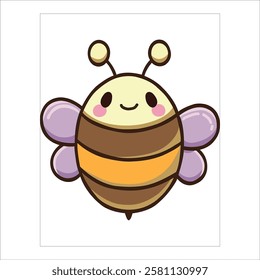 It is a colorful bee vactor art