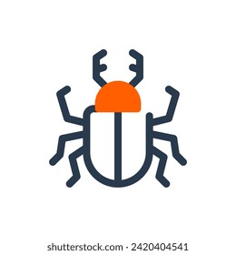 Colorful Beetle Species Vector Icon Illustration