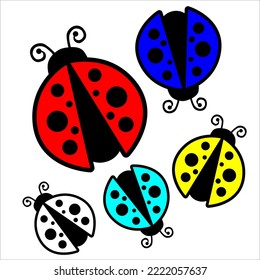diseño de colorido vector de escarabajo. se ve hermoso y bonito