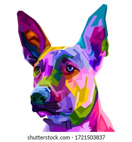 el colorido perro belga malinés aislado al estilo del arte pop. ilustración vectorial.