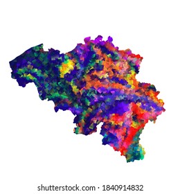 Farbige belgische Karte, Vektordesign