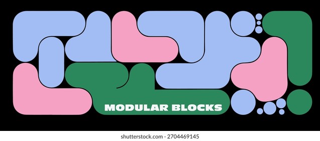 Colorido diseño de cuadrícula de Bento. Fondo Abstractas con Formas de burbujas líquidas. Diseño de patrón de Metaball creativo.