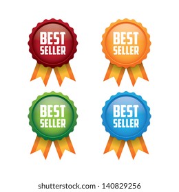 Colorful Best Sellet Labels