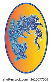 colorful Betta Fish Vector Illustration. beautiful Fighting fish, Hand drawing Siamese fighting fish.