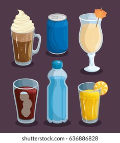 Colorful beverages design