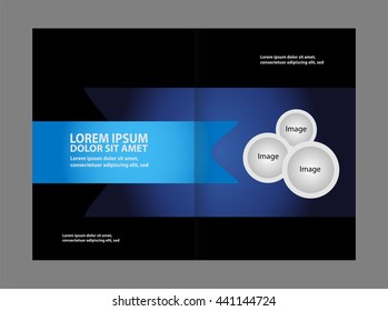 Colorful Bi-Fold Brochure Design. Corporate Leaflet, Cover Template
