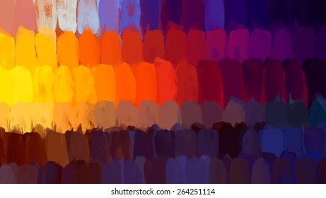 Colorful big brush strokes background. Vector version