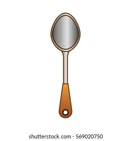 Colorful big spoon icon image, vector illustration