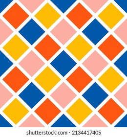 Colorful big squares seamless pattern.