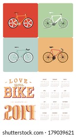 Colorful bike calendar 