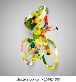 Colorful biker vector illustration