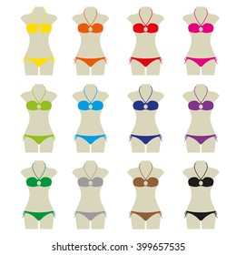 colorful Bikini Set