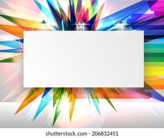 Colorful billboard for advertising, vector