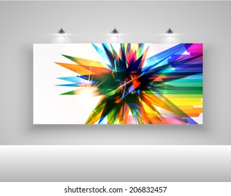 Colorful billboard for advertising, vector