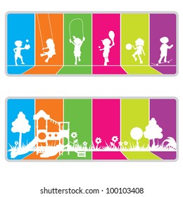 colorful billboard background for kids or fun theme