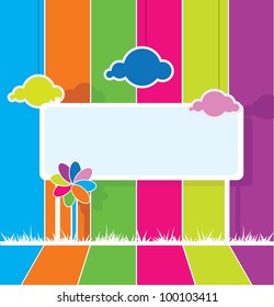 Colorful Billboard Background For Kids Or Fun Theme