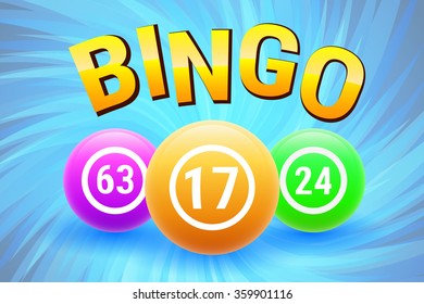 Colorful Bingo Balls. Lottery Number Balls. Vector illustration.