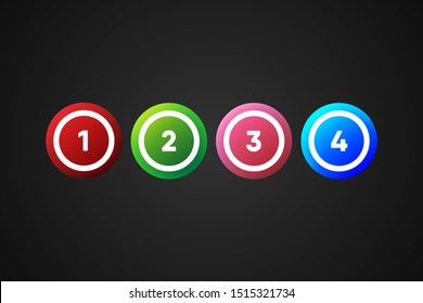 Colorful Bingo Balls Vector Illustration