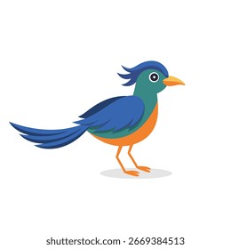 
Colorful Bird animal flat vector illustration on white background