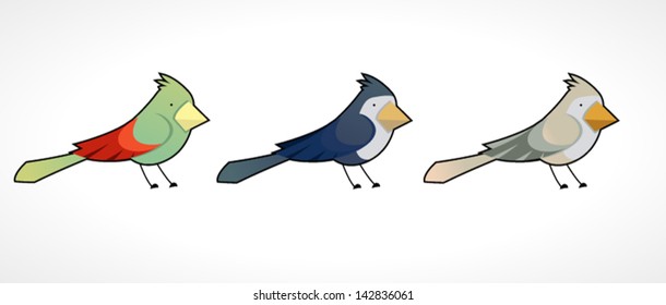 colorful bird collection