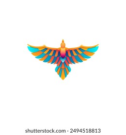 Colorful Bird Gradient Logo using modern style vector view