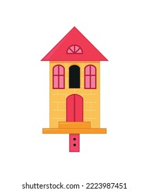 Colorful bird house. Lovely birdhouse.