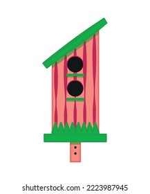 Colorful bird house. Lovely birdhouse.