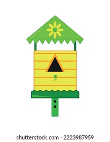 Colorful bird house. Lovely birdhouse.