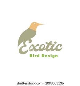 colorful bird hummingbird exotic logo design vector graphic symbol icon sign illustration creative idea