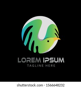 colorful bird illustration logo Template