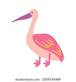 Ilustração de pássaro colorido - Pelican